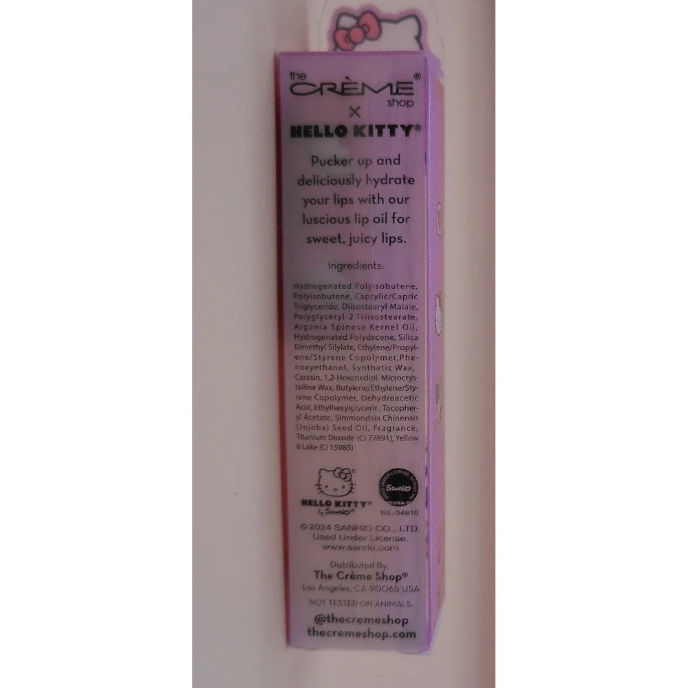The Creme Shop Hello Kitty Vanilla Mint Kawaii Kiss Hydrating Lip Oil NEW